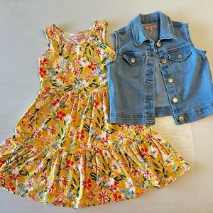 BCBG girls dress with jean vest size 7